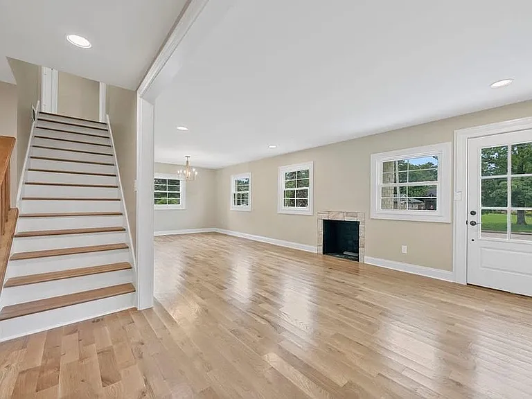 Living room with fireplace